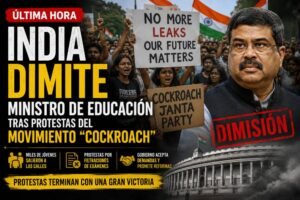 India: dimite el ministro de Educación tras las protestas del movimiento “Cockroach”